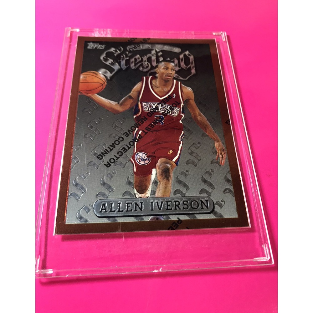 1997 ALLEN IVERSON ๐TOPPS FINEST STERLING๐ROOKIE #240 RC